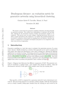 Dendrogram distance: an evaluation metric for generative networks using
  hierarchical clustering