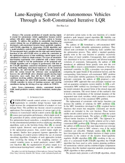 Lane-Keeping Control of Autonomous Vehicles Through a Soft-Constrained
  Iterative LQR