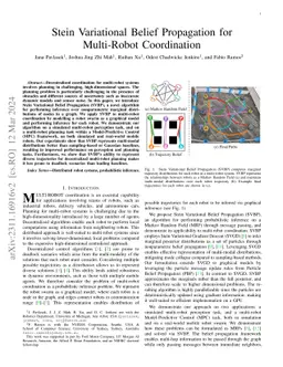 Stein Variational Belief Propagation for Multi-Robot Coordination