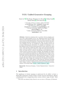 UGG: Unified Generative Grasping