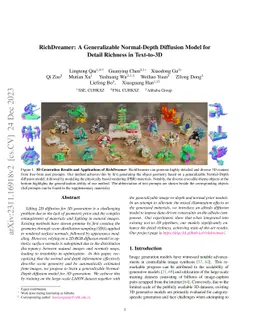 RichDreamer: A Generalizable Normal-Depth Diffusion Model for Detail
  Richness in Text-to-3D