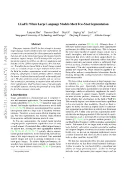 LLaFS: When Large Language Models Meet Few-Shot Segmentation