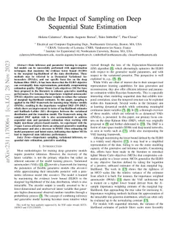 On the Impact of Sampling on Deep Sequential State Estimation