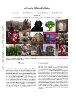 Adversarial Diffusion Distillation