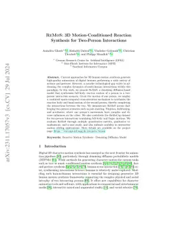 ReMoS: 3D Motion-Conditioned Reaction Synthesis for Two-Person
  Interactions