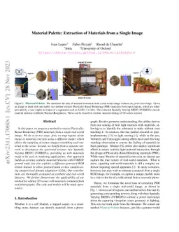 Material Palette: Extraction of Materials from a Single Image
