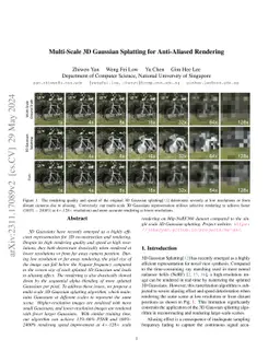 Multi-Scale 3D Gaussian Splatting for Anti-Aliased Rendering