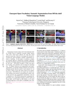 Emergent Open-Vocabulary Semantic Segmentation from Off-the-shelf
  Vision-Language Models