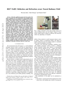 REF$^2$-NeRF: Reflection and Refraction aware Neural Radiance Field