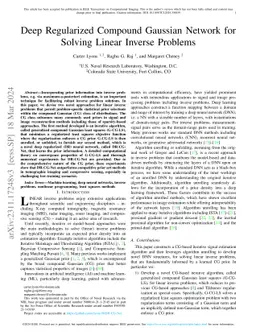 Deep Regularized Compound Gaussian Network for Solving Linear Inverse
  Problems