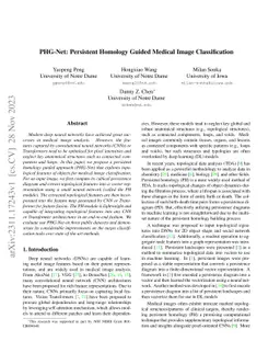PHG-Net: Persistent Homology Guided Medical Image Classification