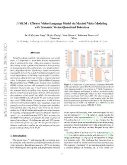 E-ViLM: Efficient Video-Language Model via Masked Video Modeling with
  Semantic Vector-Quantized Tokenizer