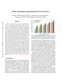 LEOD: Label-Efficient Object Detection for Event Cameras
