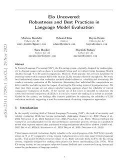 Elo Uncovered: Robustness and Best Practices in Language Model
  Evaluation