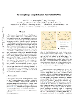 Revisiting Single Image Reflection Removal In the Wild