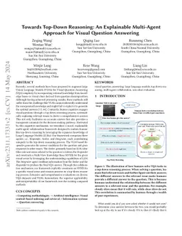 Towards Top-Down Reasoning: An Explainable Multi-Agent Approach for Visual Question Answering