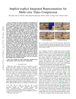 Implicit-explicit Integrated Representations for Multi-view Video
  Compression