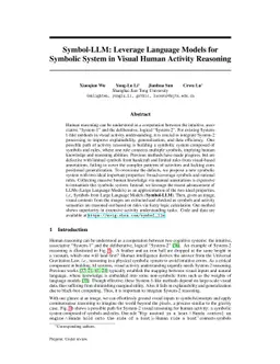 Symbol-LLM: Leverage Language Models for Symbolic System in Visual Human
  Activity Reasoning