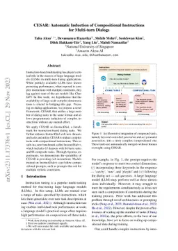 CESAR: Automatic Induction of Compositional Instructions for Multi-turn
  Dialogs