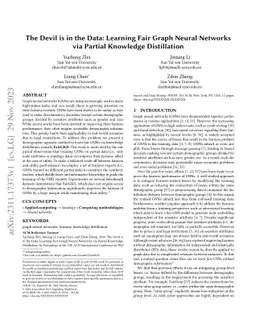 The Devil is in the Data: Learning Fair Graph Neural Networks via
  Partial Knowledge Distillation