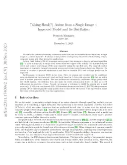 Talking Head(?) Anime from a Single Image 4: Improved Model and Its
  Distillation