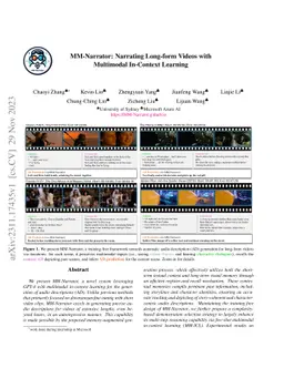 MM-Narrator: Narrating Long-form Videos with Multimodal In-Context
  Learning