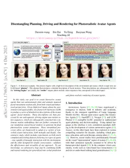 AgentAvatar: Disentangling Planning, Driving and Rendering for
  Photorealistic Avatar Agents