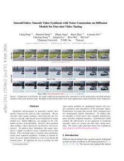 SmoothVideo: Smooth Video Synthesis with Noise Constraints on Diffusion
  Models for One-shot Video Tuning