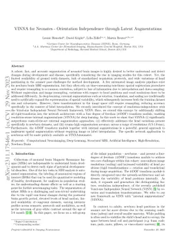 VINNA for Neonates -- Orientation Independence through Latent
  Augmentations
