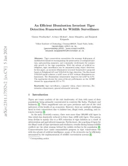 An Efficient Illumination Invariant Tiger Detection Framework for
  Wildlife Surveillance