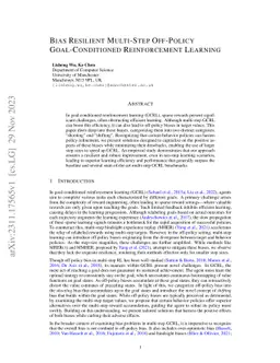 Bias Resilient Multi-Step Off-Policy Goal-Conditioned Reinforcement
  Learning