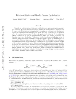 Federated Online and Bandit Convex Optimization