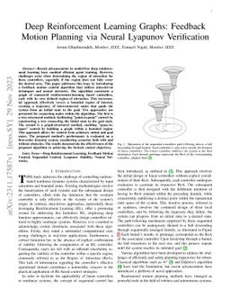 Deep Reinforcement Learning Graphs: Feedback Motion Planning via Neural
  Lyapunov Verification