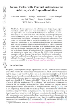 Thera: Aliasing-Free Arbitrary-Scale Super-Resolution with Neural Heat Fields