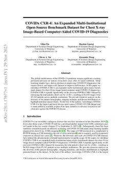 COVIDx CXR-4: An Expanded Multi-Institutional Open-Source Benchmark
  Dataset for Chest X-ray Image-Based Computer-Aided COVID-19 Diagnostics