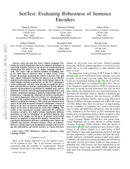 SenTest: Evaluating Robustness of Sentence Encoders