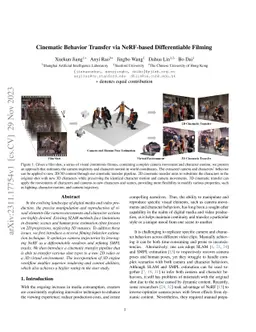 Cinematic Behavior Transfer via NeRF-based Differentiable Filming