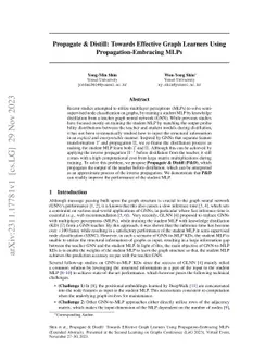 Propagate & Distill: Towards Effective Graph Learners Using
  Propagation-Embracing MLPs