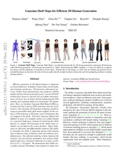 Gaussian Shell Maps for Efficient 3D Human Generation