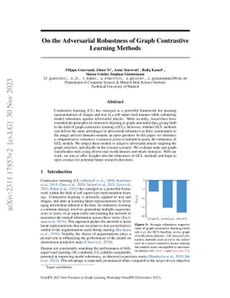 On the Adversarial Robustness of Graph Contrastive Learning Methods