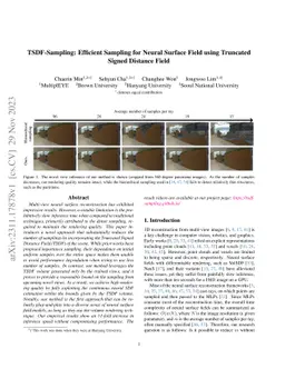 TSDF-Sampling: Efficient Sampling for Neural Surface Field using
  Truncated Signed Distance Field
