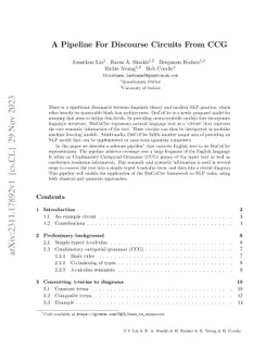 A Pipeline For Discourse Circuits From CCG