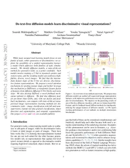 Do text-free diffusion models learn discriminative visual
  representations?