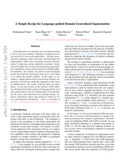A Simple Recipe for Language-guided Domain Generalized Segmentation