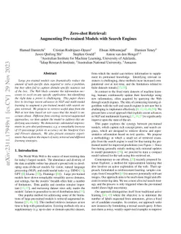 Zero-shot Retrieval: Augmenting Pre-trained Models with Search Engines