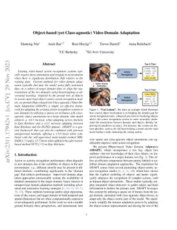Object-based (yet Class-agnostic) Video Domain Adaptation