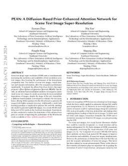 PEAN: A Diffusion-Based Prior-Enhanced Attention Network for Scene Text
  Image Super-Resolution