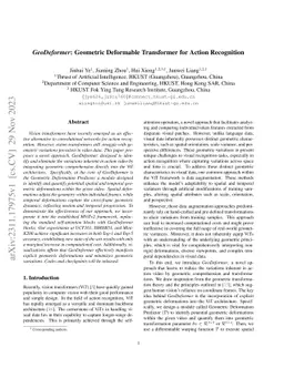 GeoDeformer: Geometric Deformable Transformer for Action Recognition
