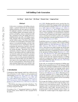 Self-Infilling Code Generation