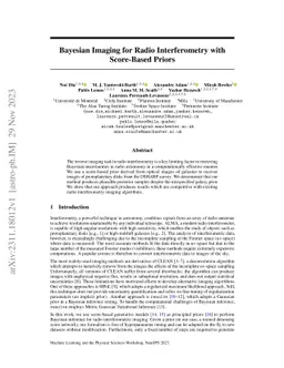Bayesian Imaging for Radio Interferometry with Score-Based Priors